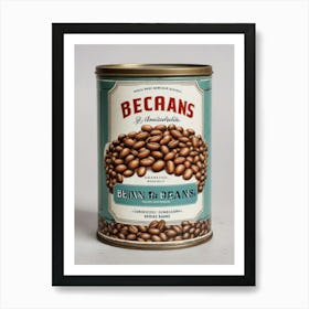 Can of Beans Vegetables Tomatoes Peppers Chilis Kitchen Wall Art  Art Print