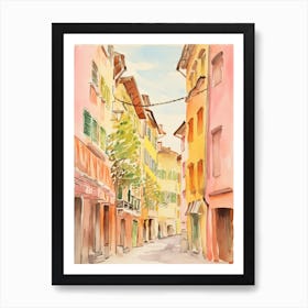 Parma, Italy Watercolour Streets 2 Art Print