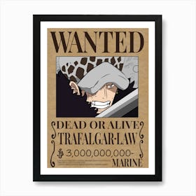 Wanted Dead Or Alive 1 Art Print