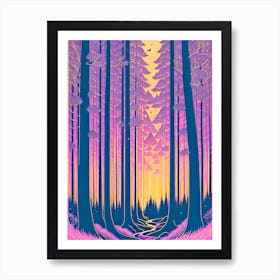 Forest At Sunset 1 Art Print