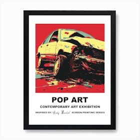 Poster Car Crash Pop Art 3 Art Print