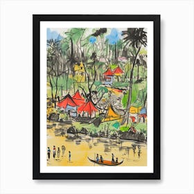 Dhaka, Dreamy Storybook Illustration 4 Art Print