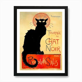 Cat Noir, Vintage Poster For A Play Art Print