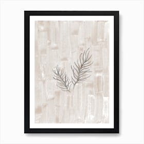 Neutral fir branches Art Print