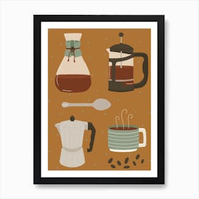 Coffee Utensils Art Print