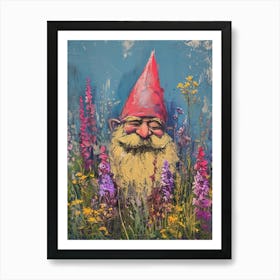 Kitsch Gnomes In The Garden 3 Art Print