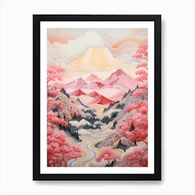 'Pink Mountains' Art Print