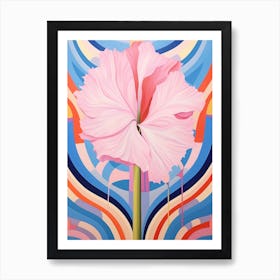 Gladiolus 1 Hilma Af Klint Inspired Pastel Flower Painting Art Print