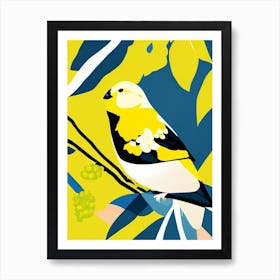 American Goldfinch Pop Matisse Bird Art Print