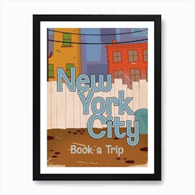 New York City vintage style Travel poster Affiche