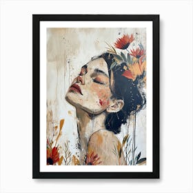 Bohemian Ember, Boho Art Style Art Print