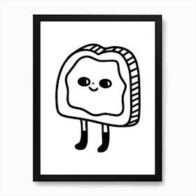 Toast Breakfast Illustration Art Print