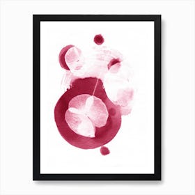 Abstract Dark Pink Poppy Art Print