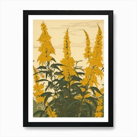 Nokanzou Goldenrod 2 Vintage Japanese Botanical Art Print