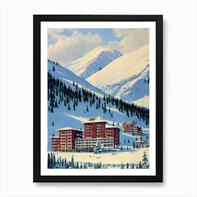 Alyeska, Usa Ski Resort Vintage Landscape 3 Skiing Poster Art Print