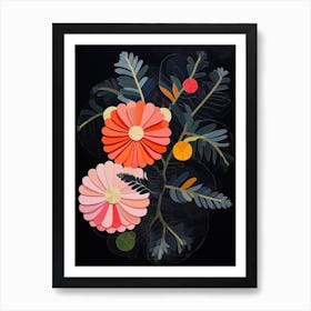 Chrysanthemum 3 Hilma Af Klint Inspired Flower Illustration Art Print