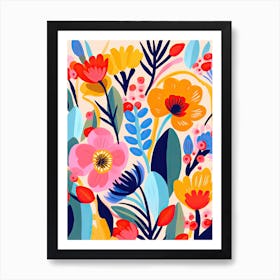 Flowers 15, Matisse style, Floral 1 Art Print