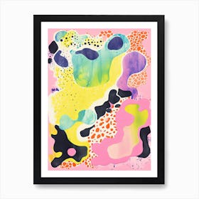 Abstract Landscape Risograph Style 29 Art Print