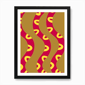 Red And Yellow Stripes Art Print