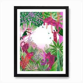 Giraffes In The Jungle Art Print