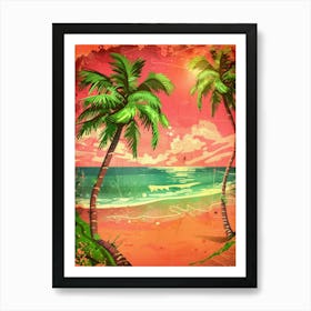 Tropical Beach Background 2 Art Print