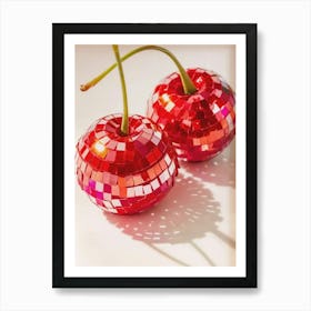 Disco Cherries Art Print , Wall Art Poster Art Print