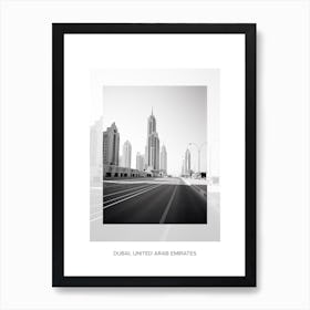 Poster Of Dubai, United Arab Emirates, Black And White Old Photo 3 Art Print