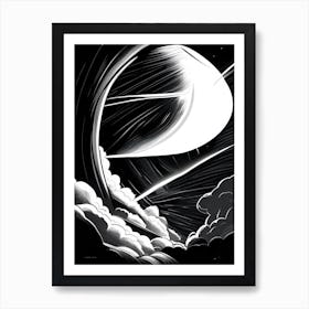 Stellar Wind Noir Comic Space Art Print