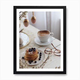 Pancakes And Coffee Art Print