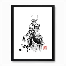 Shogun On A Horse Art Print