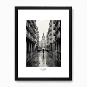 Poster Of Bilbao, Spain, Black And White Analogue Photography 3 Art Print