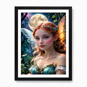 Fairy In The Moonlight Art Print