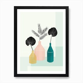 Abstract Trio Of Vases Art Print