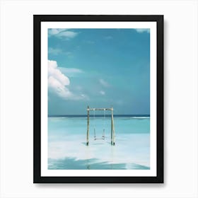 Swing On The Beach Art Print