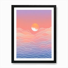 Sunset Canvas Print VECTOR ART Art Print