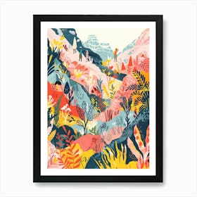 Matisse Inspired, Landscape Illustration, Fauvism Style Art Print