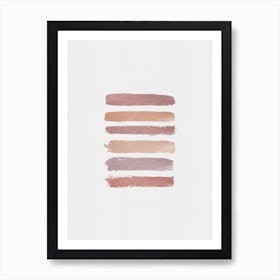 Dusty Rose Stripes Art Print