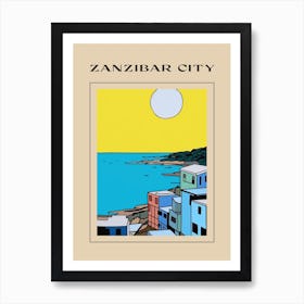 Minimal Design Style Of Zanzibar City, Tanzania1 Poster Art Print