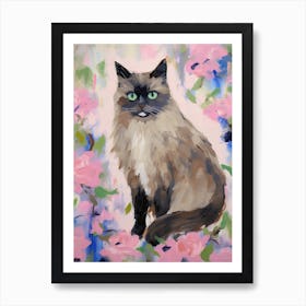 A Himalayan Cat Painting, Impressionist Painting 4 Art Print