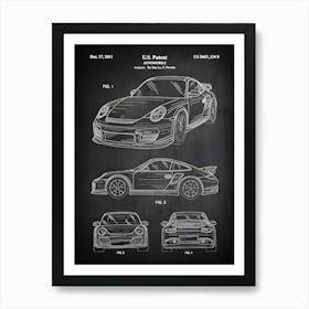 911 Sport Car Patent Print Car Decor Car Art Car Poster Sports Car Wall Art Sports Car Car Blueprint Vc1341 Art Print