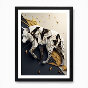 Geometric Wolf Art Print