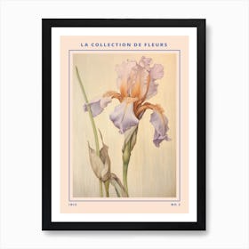 Iris 2 French Flower Botanical Poster Art Print