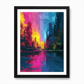 Abstract City | Pixel Art Series 3 Art Print