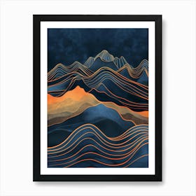 Abstract - Mountains 1 Art Print