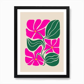 Vibrant Colors Abstract Flowers Art Print