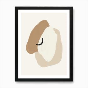 White And Beige Art Print