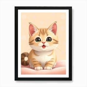 Japanese-Art Abyssinian Cat Art Print