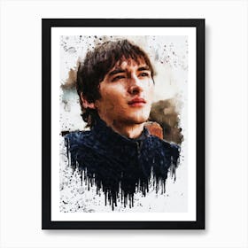 Bran Stark Game Of Thrones Painting 1 Art Print