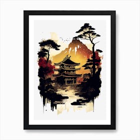 Japanese dojo Art Print