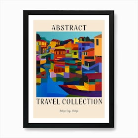 Abstract Travel Collection Poster Belize City Belize 2 Art Print